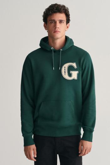 MIKINA GANT G GRAPHIC HOODIE TARTAN GREEN