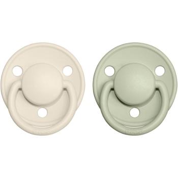 BIBS De Lux Natural Rubber Size 2: 6+ months dudlík Ivory / Sage 2 ks