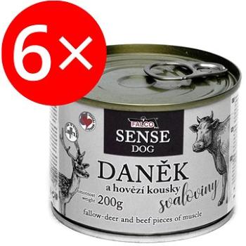 Falco Sense Dog daněk a hovězí 6 × 200 g (8594725086040)