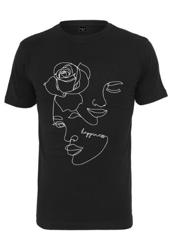 Mr. Tee Ladies One Line Rose Tee black - L