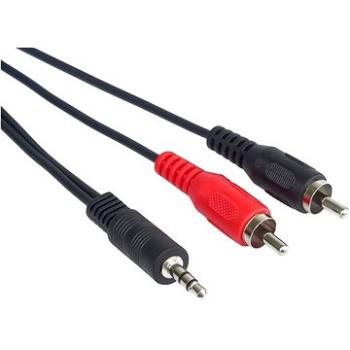 PremiumCord jack M 3.5 -> 2x cinch M, 5m (kjackcin5)