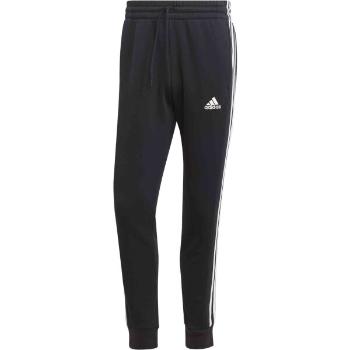 adidas ESSENTIALS FLEECE 3-STRIPES TAPERED CUFF Pánské tepláky, černá, velikost