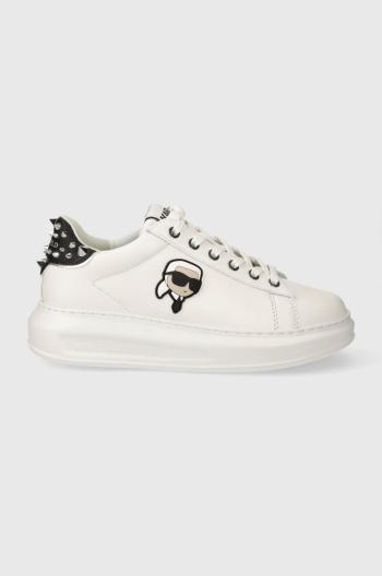 Kožené sneakers boty Karl Lagerfeld KAPRI bílá barva, KL62529N