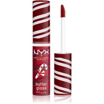 NYX Professional Makeup Holiday Butter Gloss lesk na rty odstín 04 Peppermint Swirl 8 ml