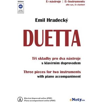 Duetta - Emil Hradecký + Audio Online / Eb hlas - skladby pro dva nástroje stejného ladění a klavír  (BM004)