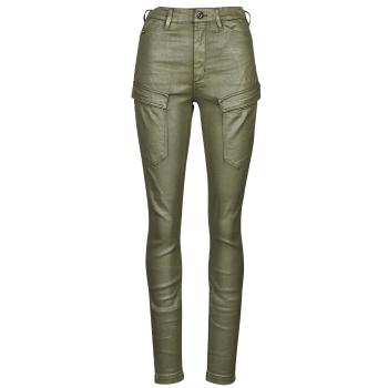 G-Star Raw  HIGH G-SHAPE CARGO SKINNY PANT WMN  Nohavice Cargo Zelená