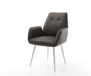 Jídelní židle Zoa-Flex antracitová vintage zúžená podnož