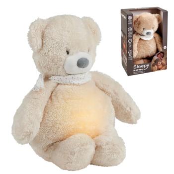 NATTOU Uspáváček plyšový hudební se světýlkem a senzorem pláče 4v1 Sleepy Bear Beige 0m+