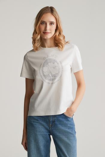 TRIČKO GANT REG GRAPHIC SS T-SHIRT EGGSHELL