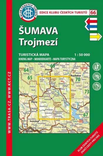 KČT 66 Šumava Trojmezí 1:50 000 Turistická mapa