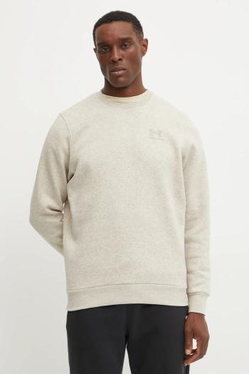 Mikina Under Armour pánska, béžová farba, s nášivkou