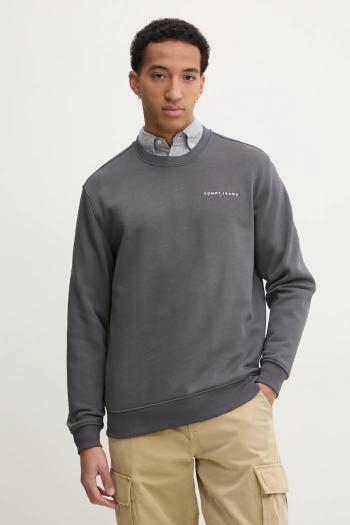 Mikina Tommy Jeans pánska, šedá farba, jednofarebná, DM0DM20249