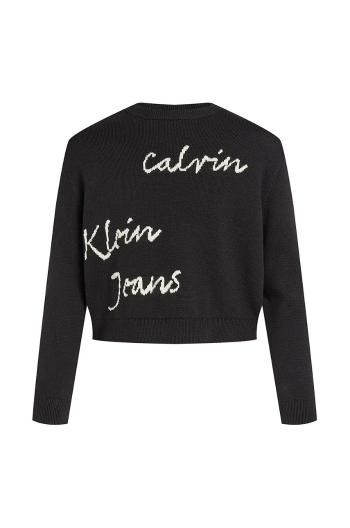 Dětský svetr Calvin Klein Jeans černá barva, IG0IG02789