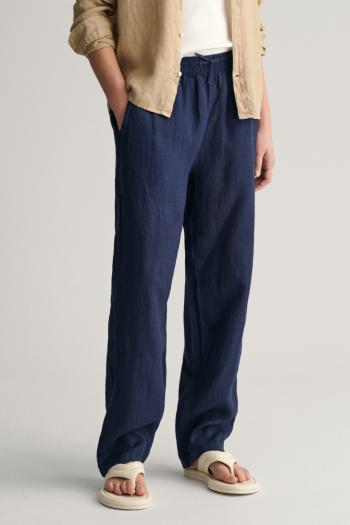 KALHOTY GANT RELAXED LINEN PANTS MARINE