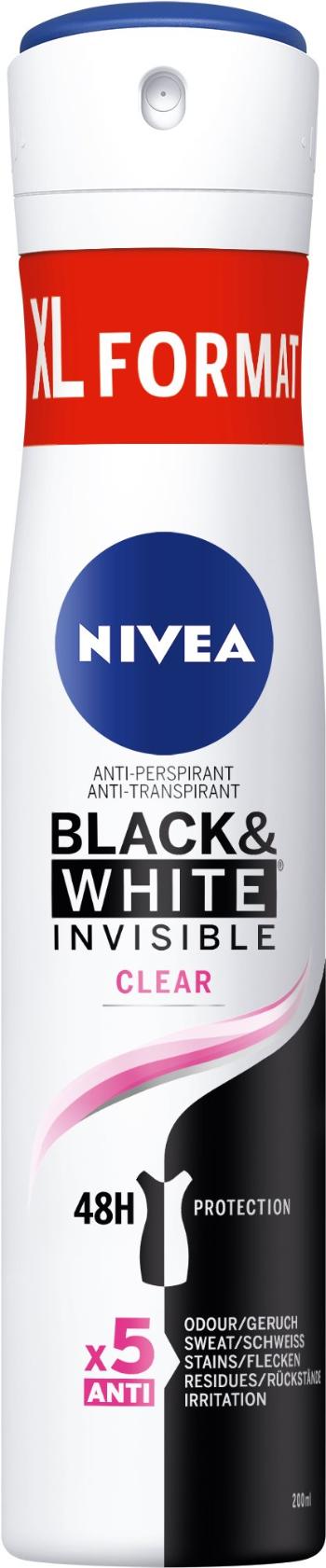 Izzadásgátló NIVEA Black & White Clear 200 ml