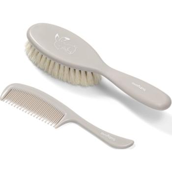 BabyOno Take Care Hairbrush and Comb sada pro děti od narození Gray