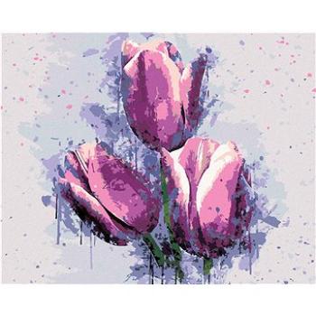 Diamondi - Diamantové malování - MALOVANÉ TULIPÁNY, 40x50 cm, Vypnuté plátno na rám (605263B)