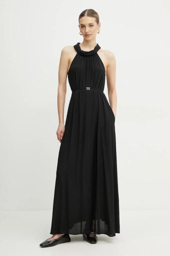 Šaty Twinset čierna farba, maxi, rovný strih, 251LB2ECC