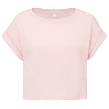 Mantis Dámské crop top tričko - Jemně růžová | XS