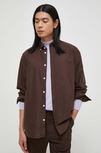 Košile Les Deux pánská, tyrkysová barva, regular, s límečkem button-down, LDM410135