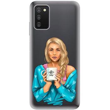 iSaprio Coffe Now pro Blond pro Samsung Galaxy A03s (cofnoblo-TPU3-A03s)