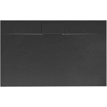 REA Sprchová vanička Bazalt Long Black 80x100 REA-K3323