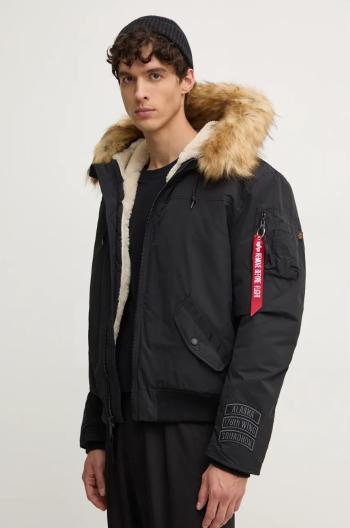 Bunda Alpha Industries pánská, černá barva, přechodná, 148129