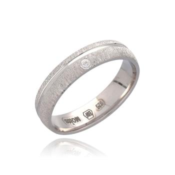 MOISS Snubní stříbrný prsten s oslnivým zirkonem RL000025-P 56 mm