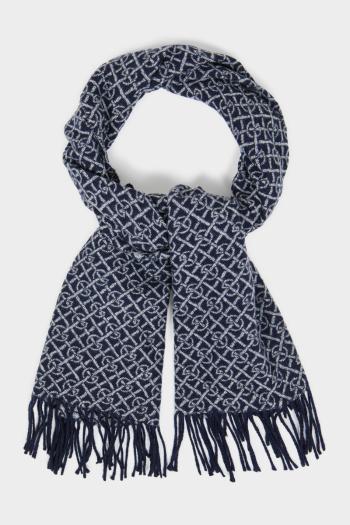 ŠÁLA GANT G PATTERN SCARF EVENING BLUE