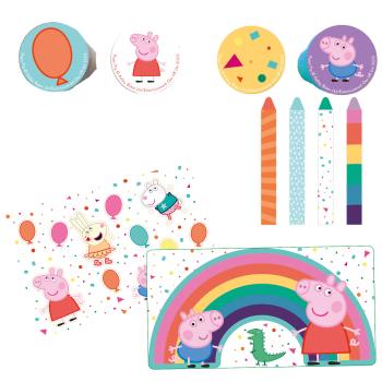 Amscan Sada Peppa Pig - samolepky, razítka, voskovky, poznámkový blok