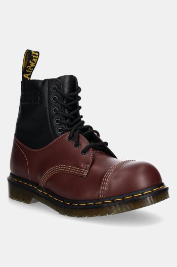 Kožené boty MM6 Maison Margiela MM6 Maison Margiela x Dr. Martens pánské, vínová barva, SH3WU0008.P8029