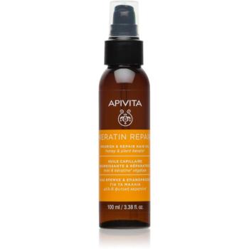 Apivita Keratin Repair Nourish Repair Hair Oil vlasový olej pro suché a poškozené vlasy 100 ml