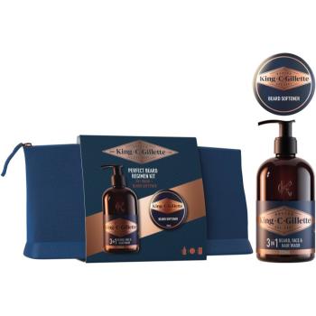 Gillette King C. Perfect Beard Regimen Kit dárková sada pro muže