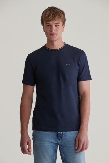 TRIČKO GANT TEXTURED RIB SS TSHIRT EVENING BLUE