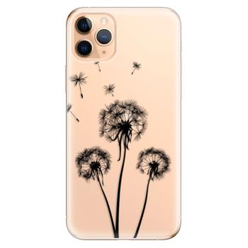 Odolné silikonové pouzdro iSaprio - Three Dandelions - black - iPhone 11 Pro Max