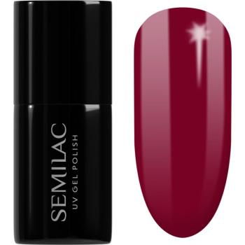 Semilac UV Hybrid Hottie gelový lak na nehty odstín 071 Deep Red 7 ml