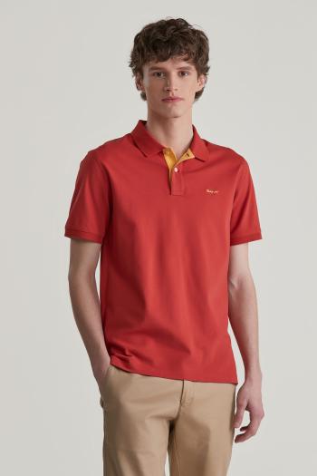 POLOKOŠILE GANT REG CONTRAST PIQUE SS POLO IRON RED