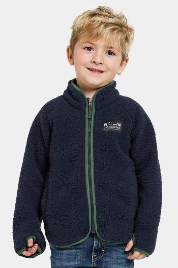 Dětská fleecová mikina Didriksons GIBBS KIDS FULLZIP tmavomodrá barva, 505577