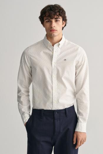 KOŠILE GANT SLIM MICRO PRINT SHIRT EGGSHELL