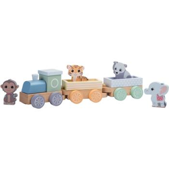 Jouéco The Wildies Family Trainset with Animals sada pro děti 18 m+ 7 ks