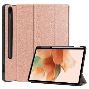 LEATHER Zaklápací obal Samsung Galaxy Tab S8+ / S7+ / S7 FE ružový