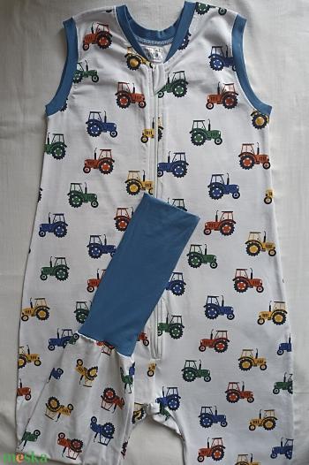 98-104-110-es nyári kánikula pamut tipegő hálózsák traktoros