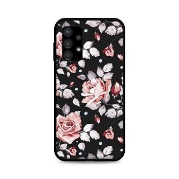 TopQ Kryt LUXURY Samsung A13 pevný Black Roses 85177 (85177)