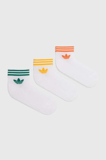 Ponožky adidas Originals 3-pack bílá barva, IX7521