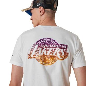 Pánské tričko New Era NBA Team Water Print LA Lakers T-shirt White - L