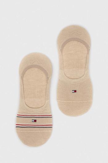 Ponožky Tommy Hilfiger 2-pack dámské, béžová barva