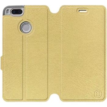 Flip pouzdro na mobil Xiaomi Mi A1 v provedení  Gold&Gray s šedým vnitřkem (5903226015023)