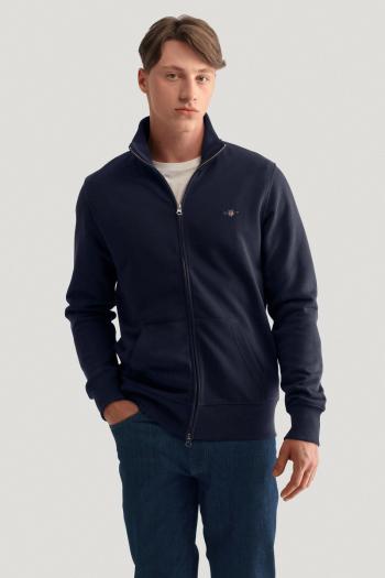 MIKINA GANT REG SHIELD FULL ZIP SWEAT EVENING BLUE