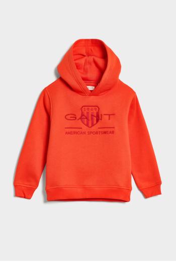 MIKINA GANT RELAXED CONTRAST SHIELD HOODIE TOMATO RED