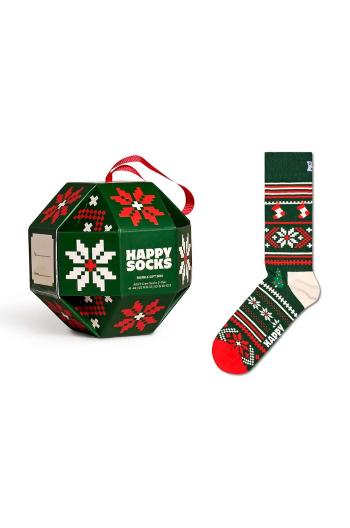 Ponožky Happy Socks GIFTBOX zelená barva, P001733